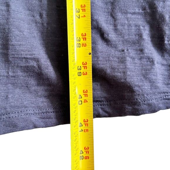 Talbots Women's L Navy Dress Eyelet Flutter Sleeve Square Neck Textured Fabric - Picture 11 of 13